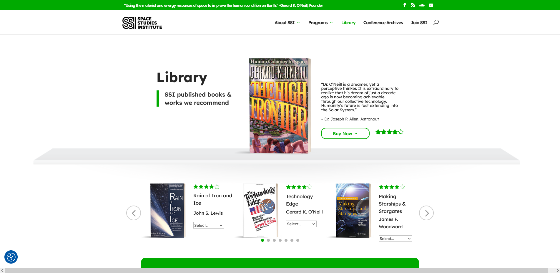 SSI Research Library page