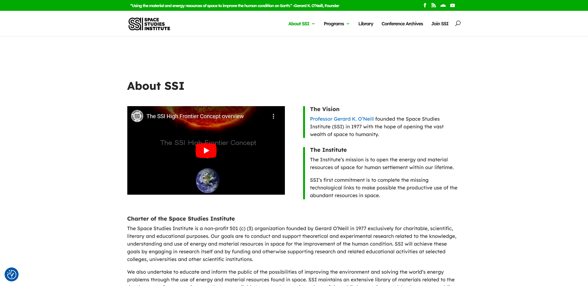 About SSI page